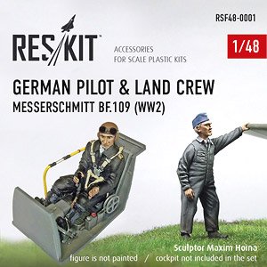 Bf109 パイロット&整備兵 (プラモデル)