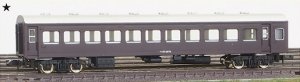 Pre-Colored J.N.R. Passenger Car Type NAHA10 Coach (Brown) (Unassembled Kit) (Model Train)