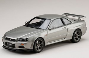 Nissan Skyline GT-R V Spec 1999 (BNR34) Sonic Silver (M) (Diecast Car)
