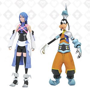 Kingdom Hearts Birth by Sleep - Action Figure: Kingdom Hearts Select - Series 2: Aqua & Goofy (Completed)