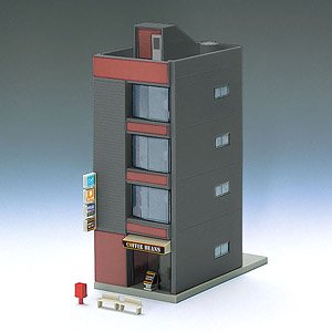 Small Size Office Building A (Dark Gray) (Model Train)