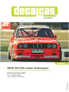 BMW M3 E30 Jagermeister Linder Motorsport - DTM Hockenheim 1992 (Decal)