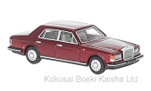 (HO) Rolls-Royce Silver Split Mark I 1980 Metallic Dark Red RHD (Model Train)