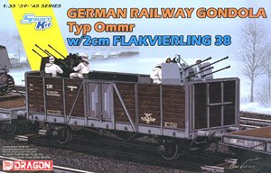 WW.II ドイツ軍 鉄道貨車 Typ Ommr 2cm4連装対空機関砲38搭載型 (プラモデル)