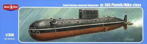Soviet Nuclear Powered Submarine Pr.685 Plavnik/Mike Class (Plastic model)