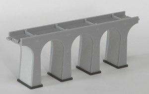 Single Track Concrete Arch Railway Bridge Kit (Intermediate Extension) (Unassembled Kit) (Model Train)