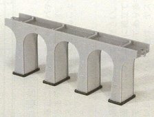 Single Track Concrete Arch Railway Bridge Kit (Intermediate Extension) (Unassembled Kit) (Model Train)