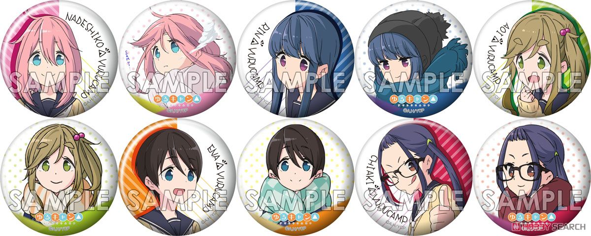 Yurucamp Can Badge Collection (Set of 10) (Anime Toy) 商品画像11