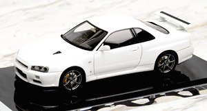 NISSAN SKYLINE GT-R (BNR34) V-spec II 2000 ホワイトパール (ミニカー)