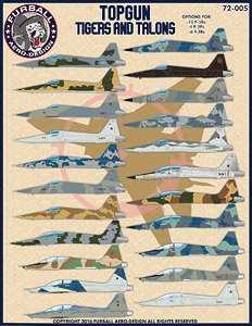 U.S. Navy F-5E/F/T-38A TOPGUN Tigers & Talons (Decal)
