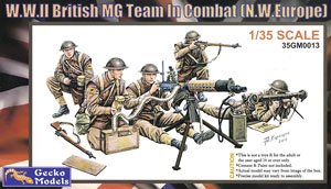 WWII British MG Team in Combat (N.W.Europe) (Plastic model)