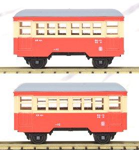 Choshi Electric Railway HAFU1/HAFU2 Passenger Car Set (Akaden Color) (2-Car Set) (Model Train)