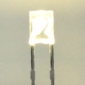 3mm 角形 抵抗内蔵LED 電球色 (20本入り) (鉄道模型)