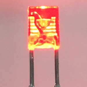 3mm 角形 抵抗内蔵LED 赤色 (20本入り) (鉄道模型)