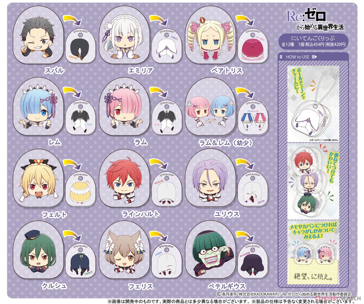 Toys Works Collection Niitengo Clip Re: Life in a Different World from Zero (Set of 12) (Anime Toy) Other picture1