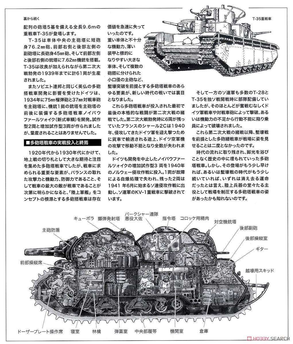 夢の多砲塔戦車 悪役1号 短砲身型 (プラモデル) 解説4