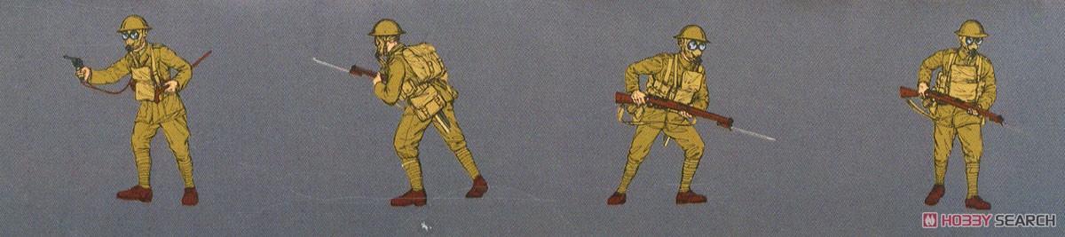 イギリス歩兵 ガスマスク装備 (1917) (プラモデル) 塗装1