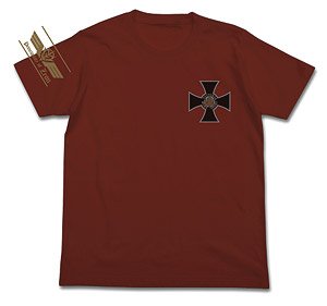 機動戦士ガンダム ジオン勲功十字章 Tシャツ BURGUNDY XL (キャラクターグッズ)