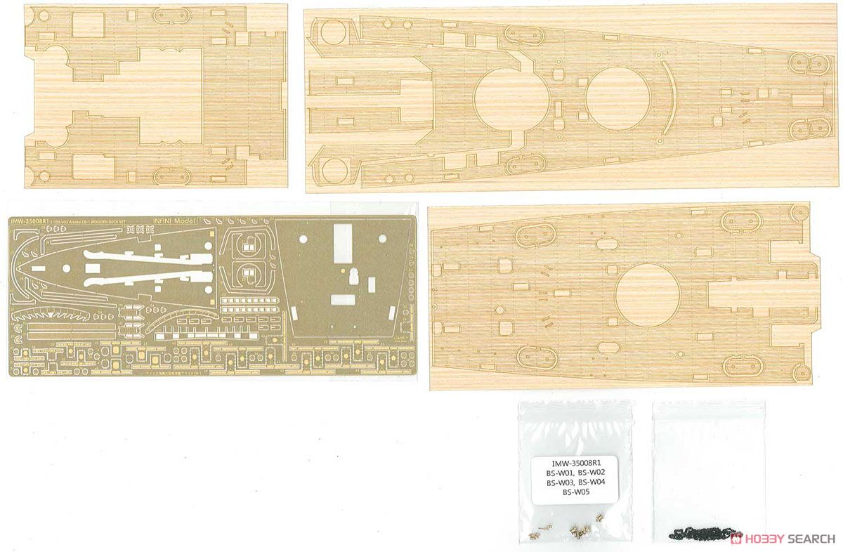 米・大型巡洋艦アラスカCB-1用 木製甲板 (HB社用) (プラモデル) 商品画像2