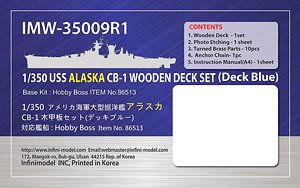 米・大型巡洋艦アラスカCB-1用 木製甲板 デッキブルー色 (HB社用) (プラモデル)