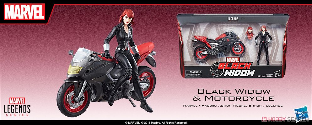 Marvel - Hasbro Action Figure: 6inch / Legends - Black Widow & Motorcycle (Completed) Item picture1