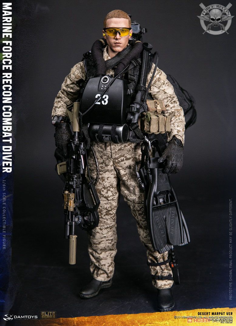 DAMTOYS 1/6可動フィギュア マリンフォース・リーコン コンバットダイバー 砂漠迷彩Ver. (ドール) 商品画像11