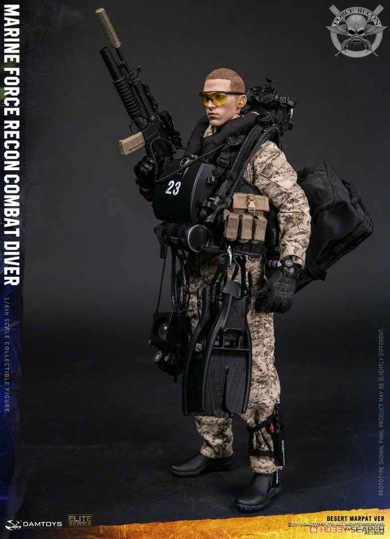 DAMTOYS 1/6可動フィギュア マリンフォース・リーコン コンバットダイバー 砂漠迷彩Ver. (ドール) 商品画像13