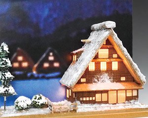 Half Type a House with a Rafter Roof (Gassho-Zukuri) (Plastic model)