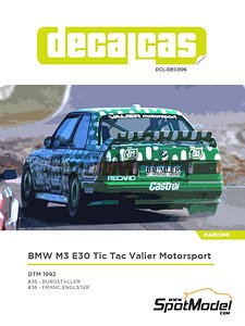 BMW M3 E30 Tic Tac Vailer DTM 1992 Decal