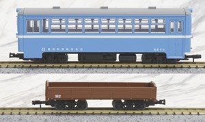 The Railway Collection Narrow Gauge 80 Tomibetsu Simple Orbit Self-Propelled Passenger Car Aozora-go + Open Wagon Set (Model Train)