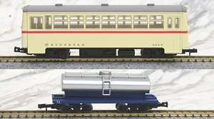 The Railway Collection Narrow Gauge 80 Tomibetsu Simple Orbit Self-Propelled Passenger Car Hamanasu-go + Milk Tanker Set (Model Train)