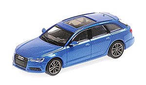 アウディ A6 アバント 2018 ブルーメタリック (ミニカー)