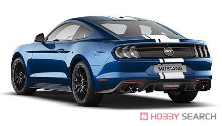 Ford Mustang 2018 Blue Metallic/White Stripe (Diecast Car) Other picture1