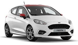 Ford Fiesta ST 2018 White/Red Roof (Diecast Car)