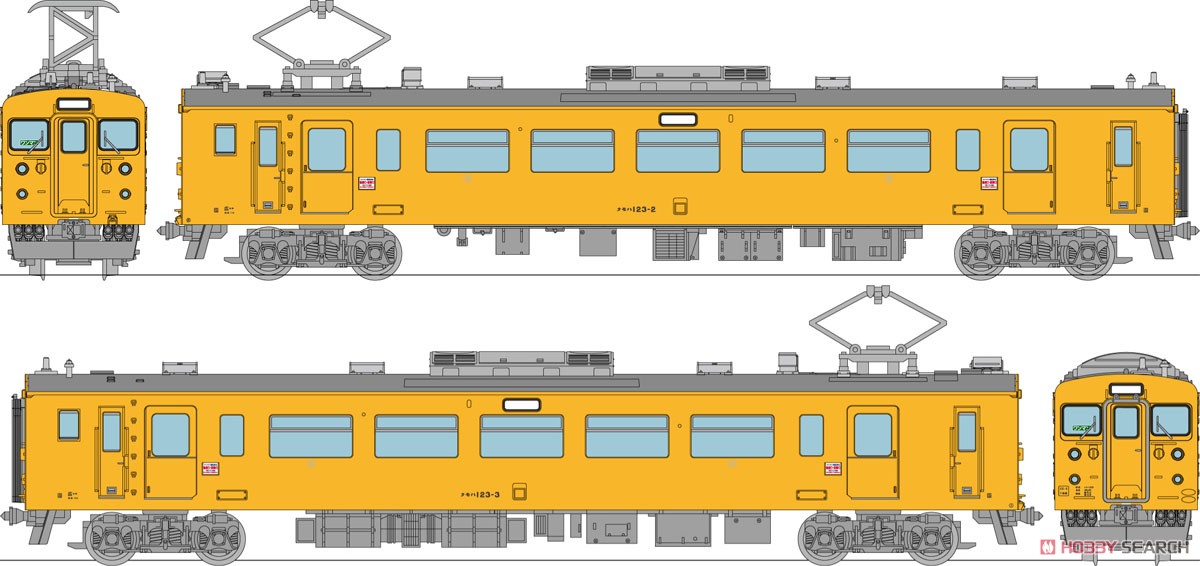 鉄道コレクション JR 123系 宇部・小野田線 (黄色) (2両セット) (鉄道模型) その他の画像1