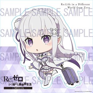 Re: Life in a Different World from Zero Hotel Collaboration Wall Sticker Outing Emilia (Anime Toy)