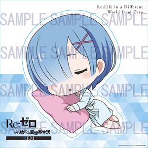 Re: Life in a Different World from Zero Hotel Collaboration Wall Sticker Good Night Rem (Anime Toy)