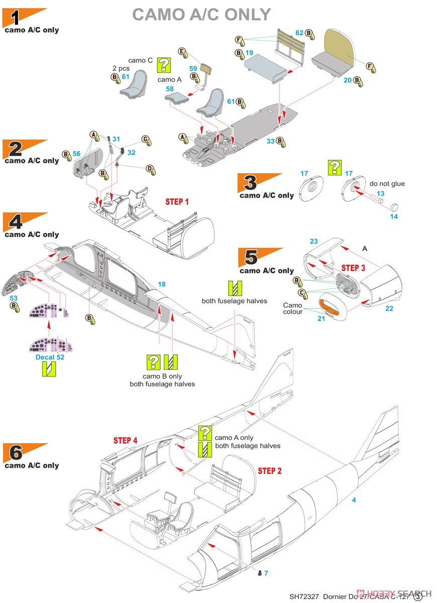 Dornier Do27 `German, Spanish and Belgian Service` (Plastic model) 設計図1