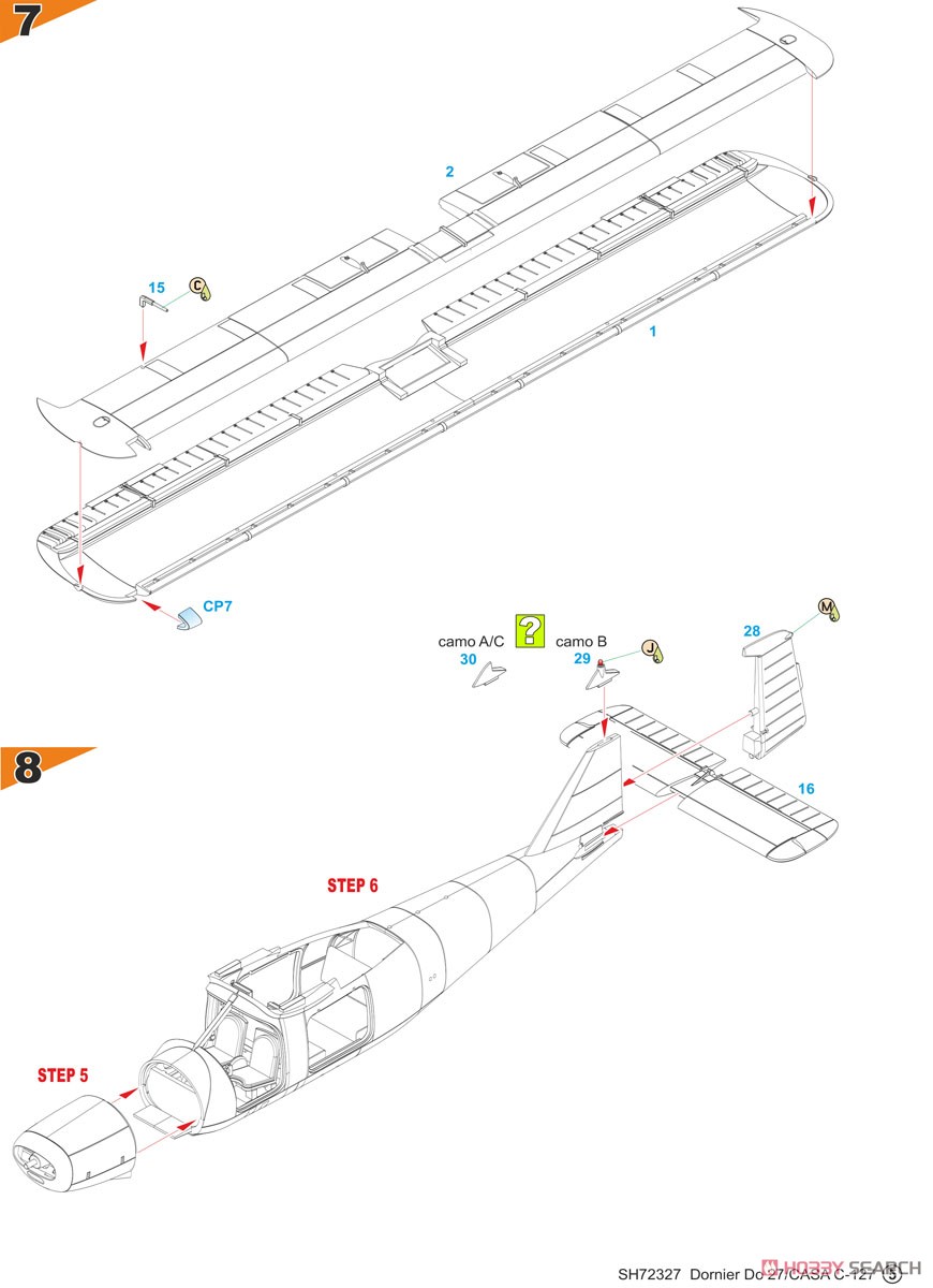 Dornier Do27 `German, Spanish and Belgian Service` (Plastic model) 設計図3 Modal