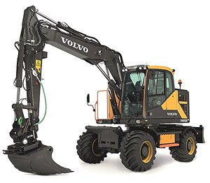 Volvo EWR150E Excavator with Steelwrist Tiltrotator and Nokian Tires (ミニカー)