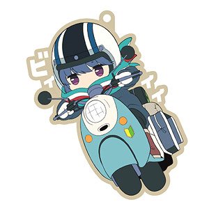 Yurucamp [Chara Ride] Rin on Scooter Rubber Strap (Anime Toy)