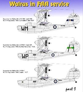 1/72 Supermarine Walrus Part 1 in FAA Service (Decal)