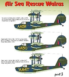 1/72 Supermarine Walrus Part 3 Air Sea Rescue (Decal)