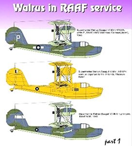 1/72 Supermarine Walrus/Seagull V Part 1 in RAAF Service (Decal)
