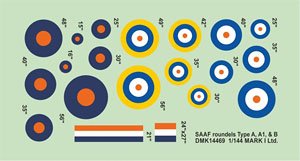 南アフリカ空軍 タイプA/A1/B ラウンデル (15～56インチ、8サイズ) (2枚入り) (デカール)