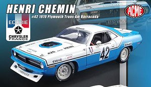 #42 1970 Plymouth Trans Am Cuda Henri Chemin Chrysler of France (ミニカー)