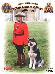 RCMP Female Officer with Dog (Plastic model)