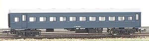 Pre-Colored J.N.R. Passenger Car Type SUHAFU42 Coach with Brake (Blue) (Unassembled Kit) (Model Train)