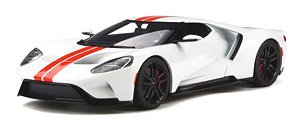 Ford GT (White/Red Stripes) (Diecast Car)