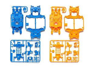 MSカラーシャーシセット (ライトブルー・オレンジ) (ミニ四駆)